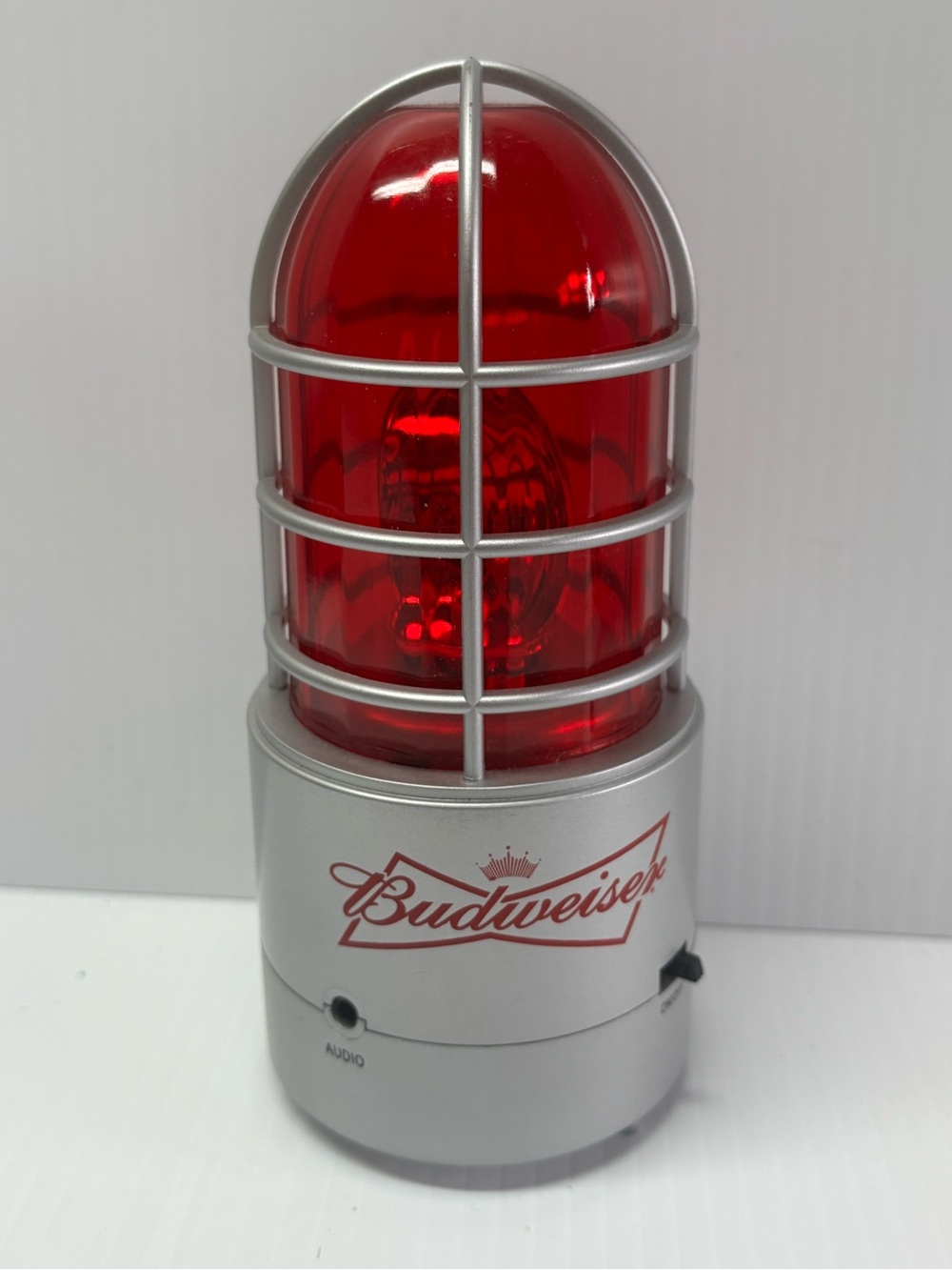 Budweiser NHL Goal Light Red Lamp Speaker Aux Audio Bar Man Cave Vintage